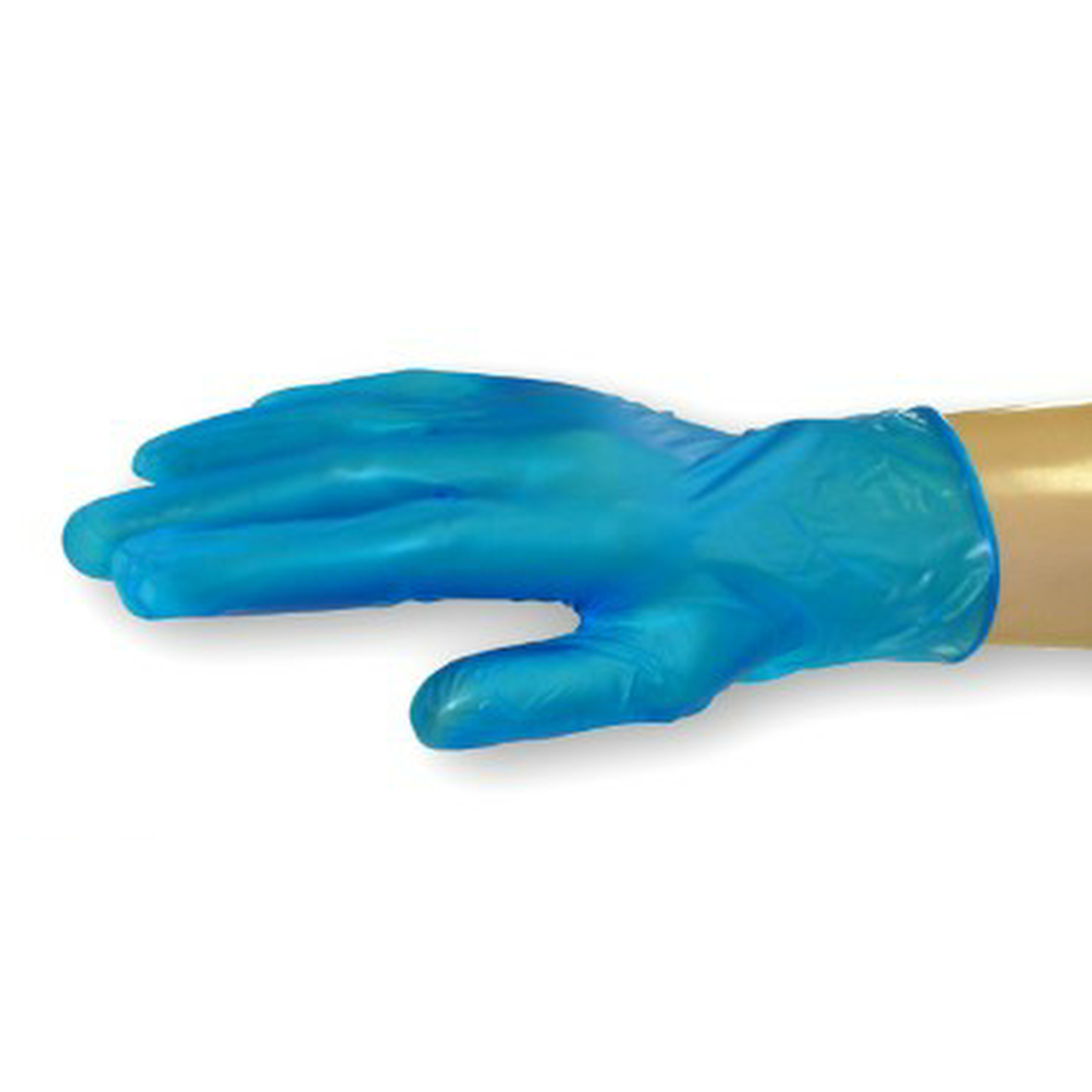 Sensator Blue Vinyl Powder-Free Disposable Gloves - Image 2