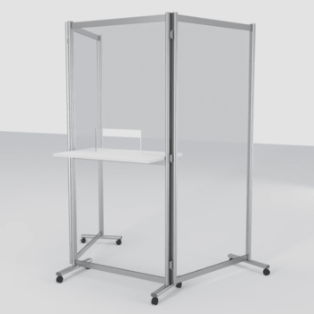 Mobile Click & Collect Station with Frosted Sides