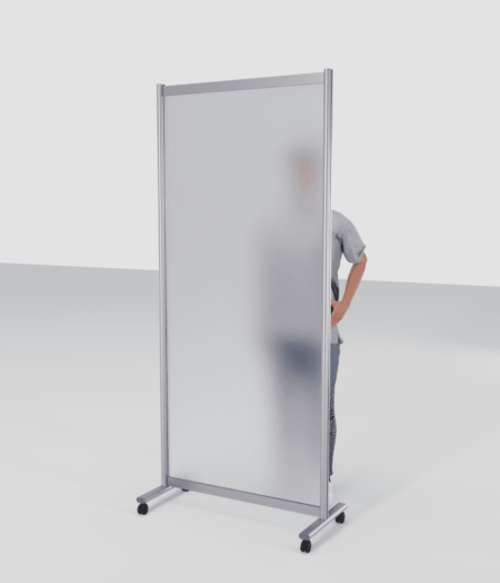 SD120 Mobile Acrylic Screen Divider - Frosted Panel