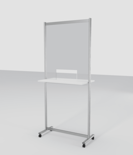 SD200 Mobile Acrylic Screen Divider with Counter