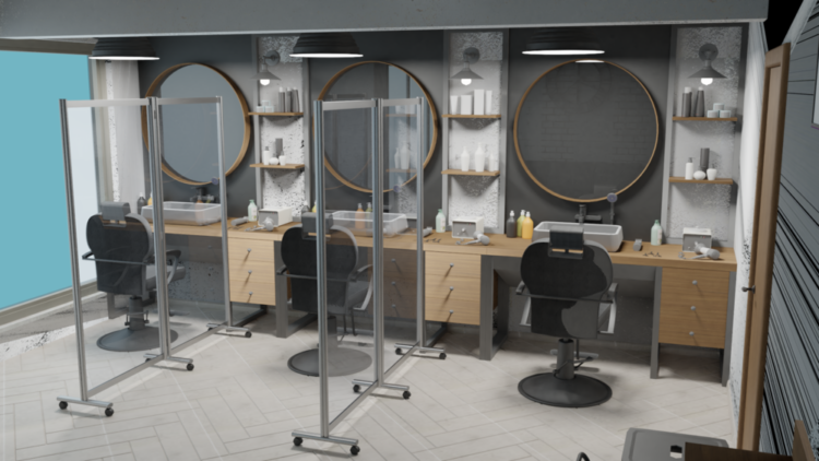 SD120 Mobile Acrylic Screen Divider - Image 7