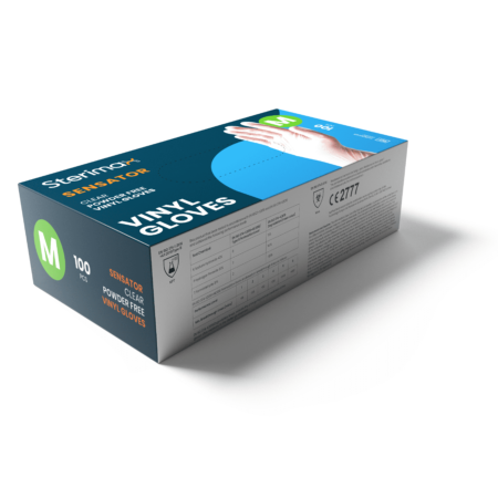 Sensator Clear Vinyl Powder-Free Disposable Gloves