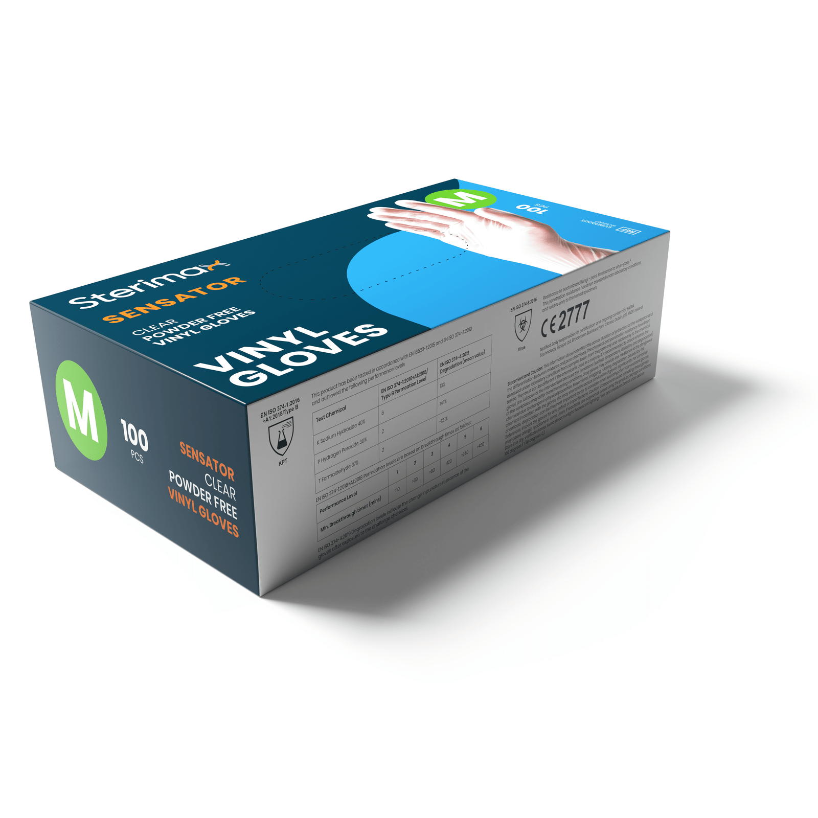 Sensator Clear Vinyl Powder-Free Disposable Gloves