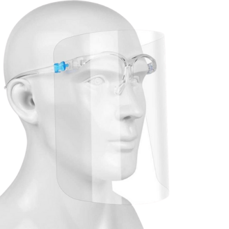 Face Visor with Glasses Frame (10 per pack)