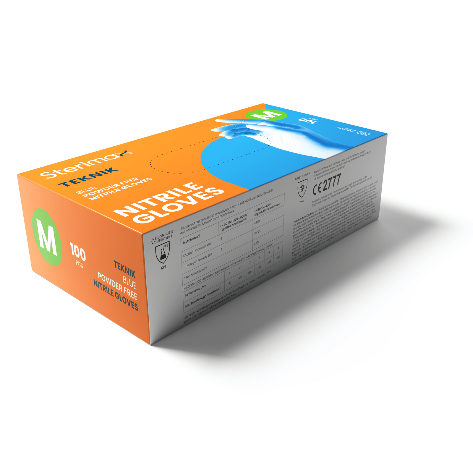 Teknik Blue Nitrile Gloves 3.5g