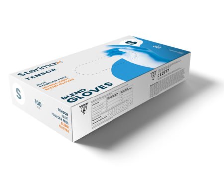 Tensor Nitrile/Vinyl Blend Powder Free Examination Gloves - Blue